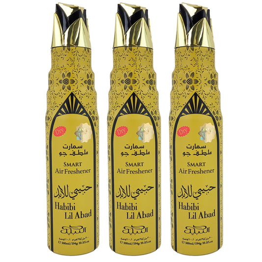 Habibi Lil Abad Scent Dry Aerosol Air Freshener Spray, 300ml, by Nabeel