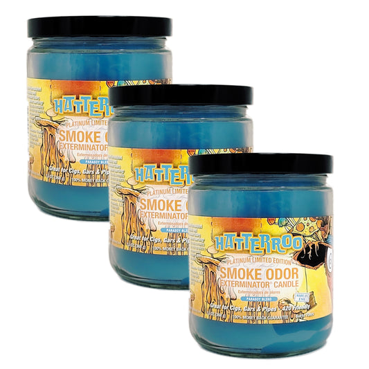 Hatterroo 4" Odor Exterminator Glass Jar Candle 13oz