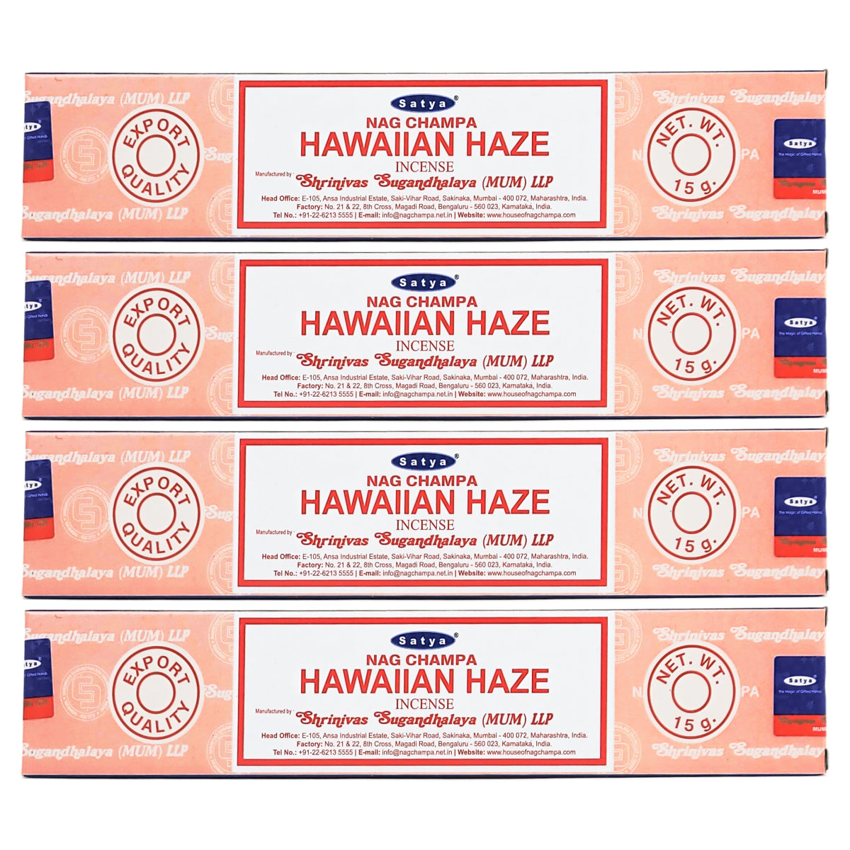 Satya Hawaiian Haze Scent Incense Sticks, 15g Pack