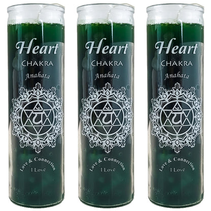 7 Day Candle, Heart Chakra Anahata (Green)