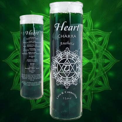7 Day Candle, Heart Chakra Anahata (Green)