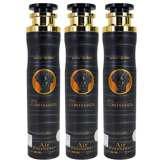 His Confession Aerosol Air Freshener Spray, 300ml, by Lattafa