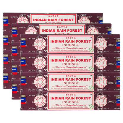 Indian Rain Forest Scent Incense Sticks by Satya BNG, 15g Packs