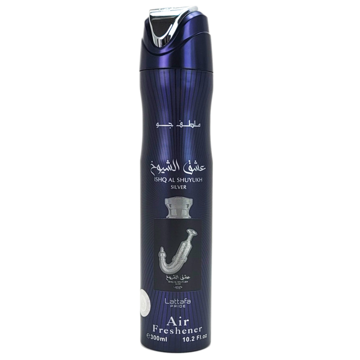 Ishq Al Shuyukh Silver Aerosol Air Freshener Spray, 300ml, by Lattafa