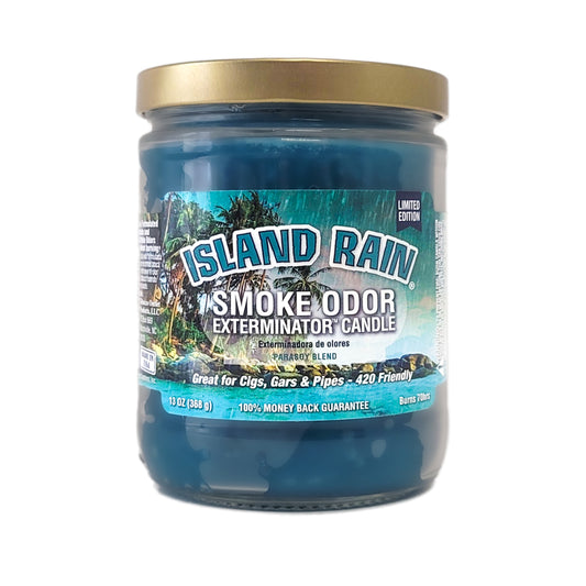 Island Rain 4" Odor Exterminator Glass Jar Candle 13oz