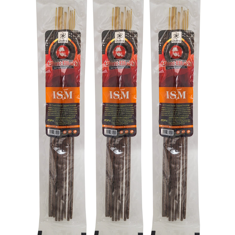 ISM Scent 10.5" Blunt Black Incense, 12-Stick Pack