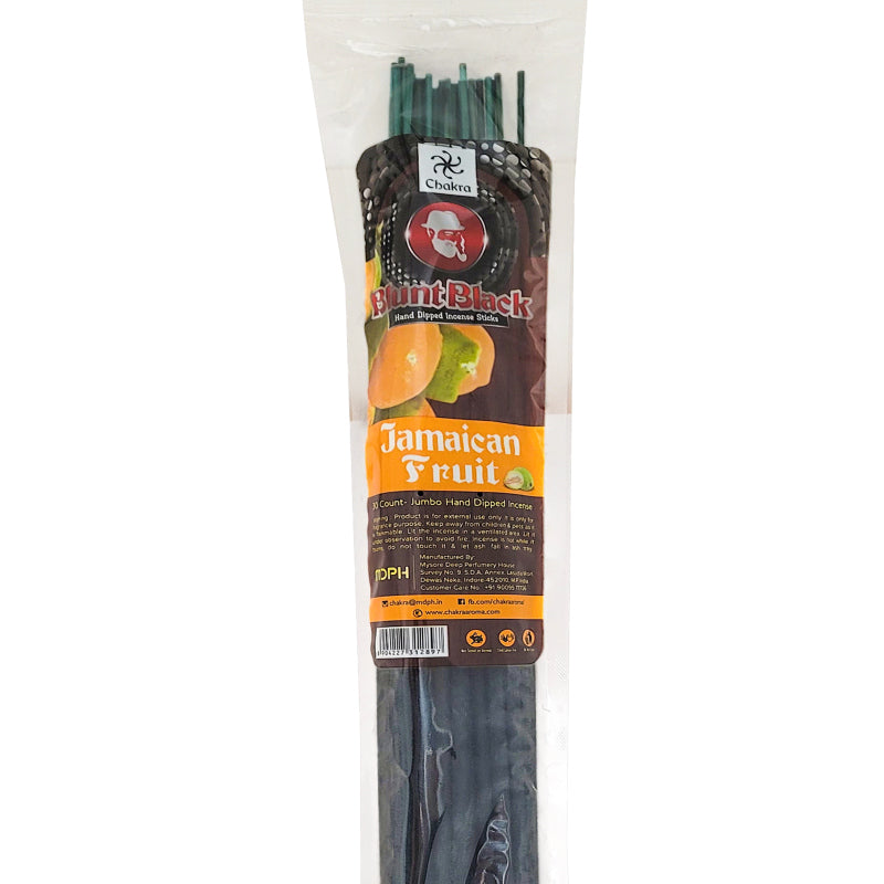 Jamaican Fruit Scent 19" Blunt Black Jumbo Incense