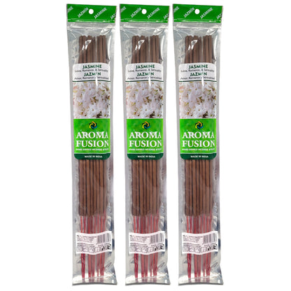 Jasmine Scent Aroma Fusion 19" Jumbo Incense, 10-Stick Pack