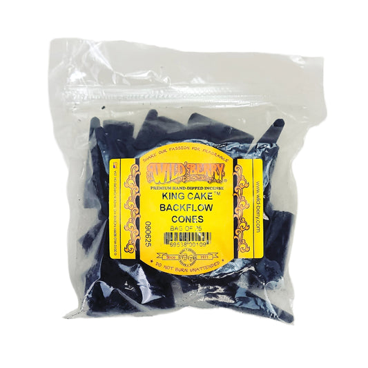 Backflow King Cake Wild Berry Incense Cones, 25ct Packs