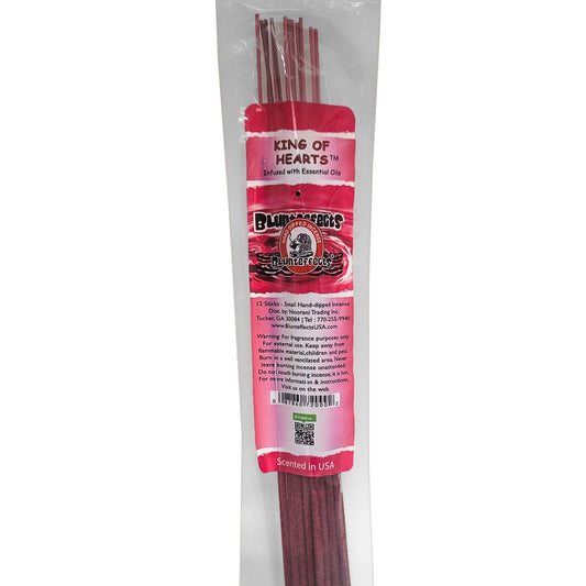 10.5" BluntEffects Incense Fragrance Wands, 12-Pack King of Hearts