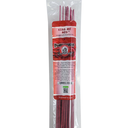 10.5" BluntEffects Incense Fragrance Wands, 12-Pack Kiss Me Red