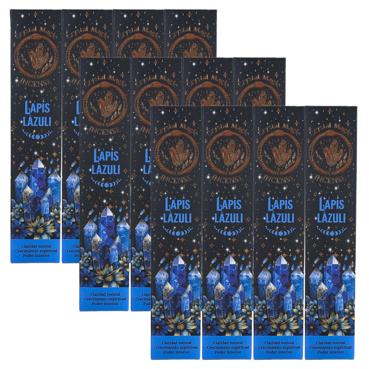 Lapis Lazuli 15g 8" Incense Pack + Crystals, by Crystal Magic Incense