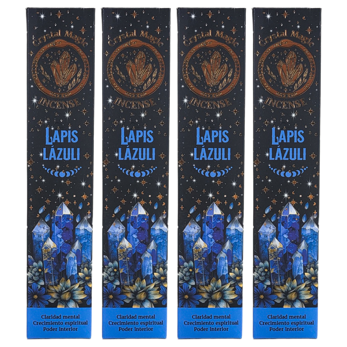 Lapis Lazuli 15g 8" Incense Pack + Crystals, by Crystal Magic Incense