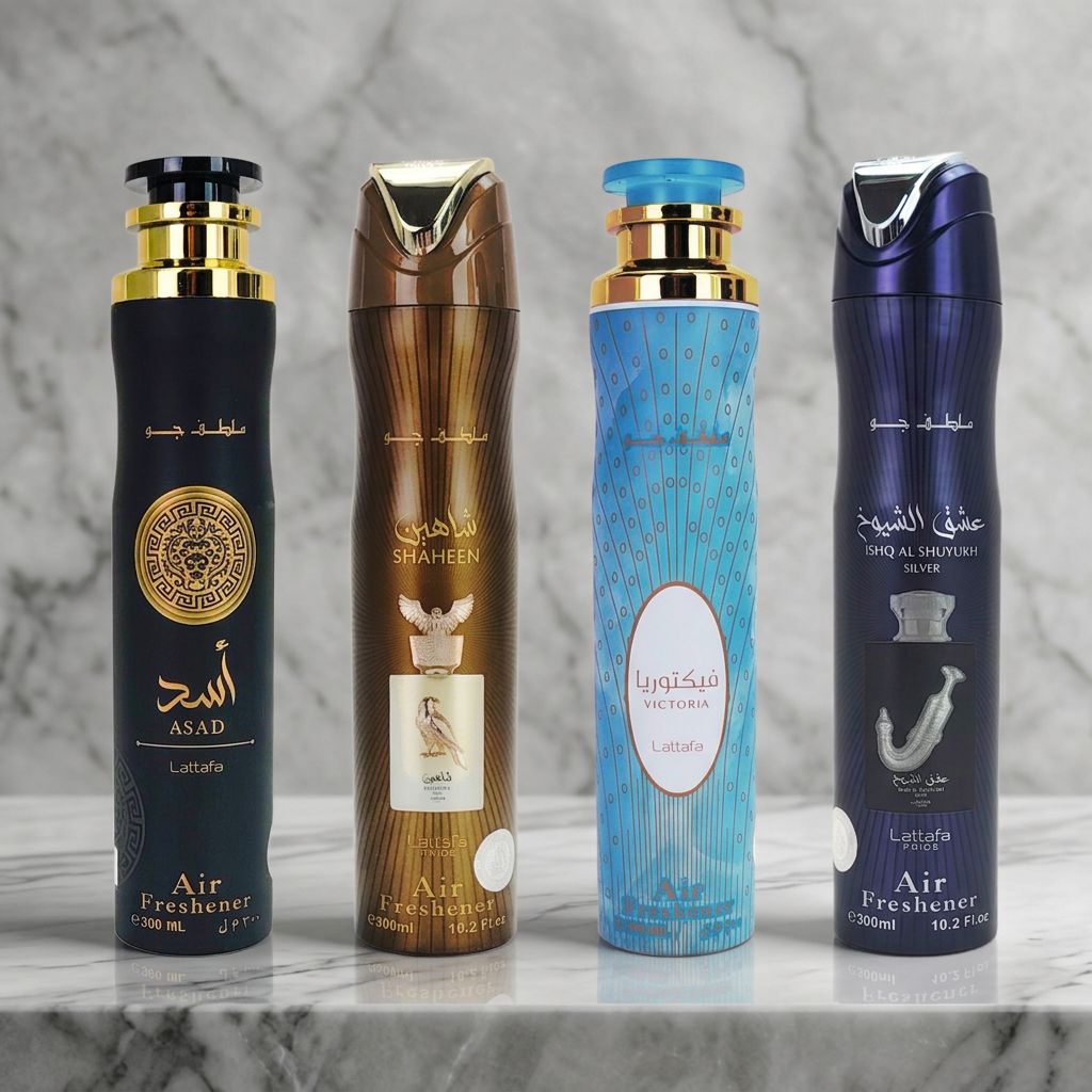 4-PACK SAMPLER #L2 Lattafa 300ml Aerosol Air Freshener Sprays
