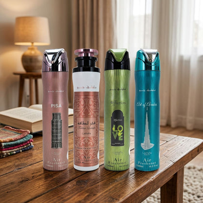 4-PACK SAMPLER #L4 Lattafa 300ml Aerosol Air Freshener Sprays