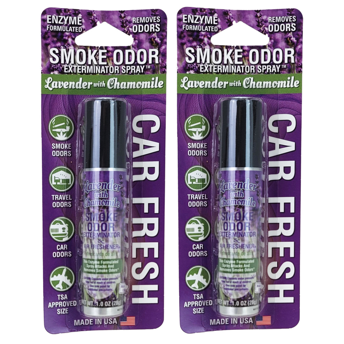 Lavender with Chamomile Travel 1oz Smoke Odor Exterminator Spray Aerosol Mini Can, by Tobacco Outlet Products
