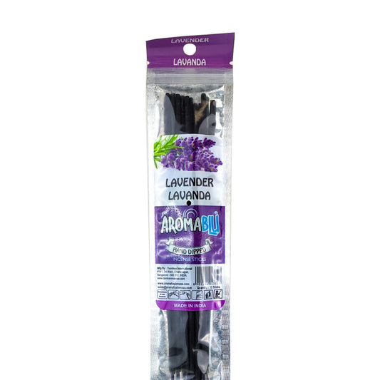 AromaBlu Hand Dipped 11" Incense Sticks, Lavender Scent