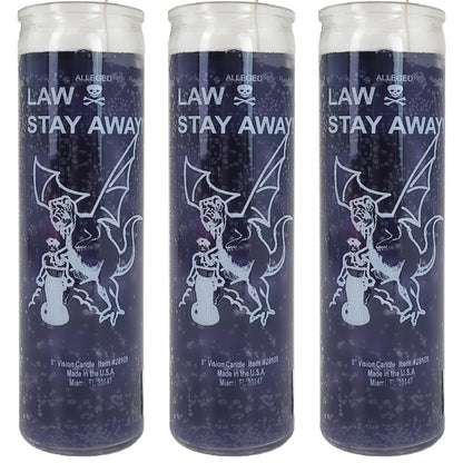 7 Day Candle, Law Stay Away (Purple)