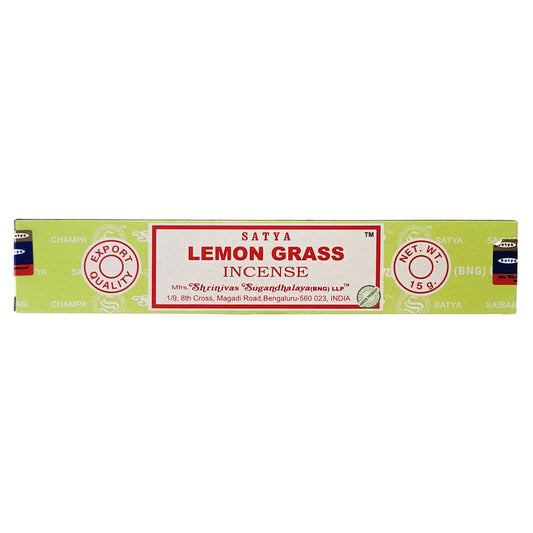 Lemon Grass Scent Incense Sticks by Satya BNG, 15g Packs