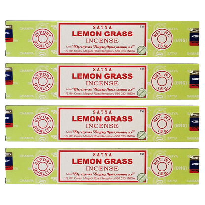 Lemon Grass Scent Incense Sticks by Satya BNG, 15g Packs