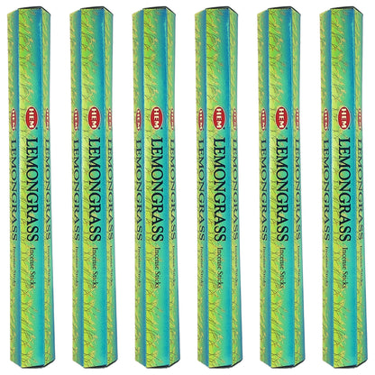 HEM Incense Sticks 20-Stick Hex Packs, Lemongrass