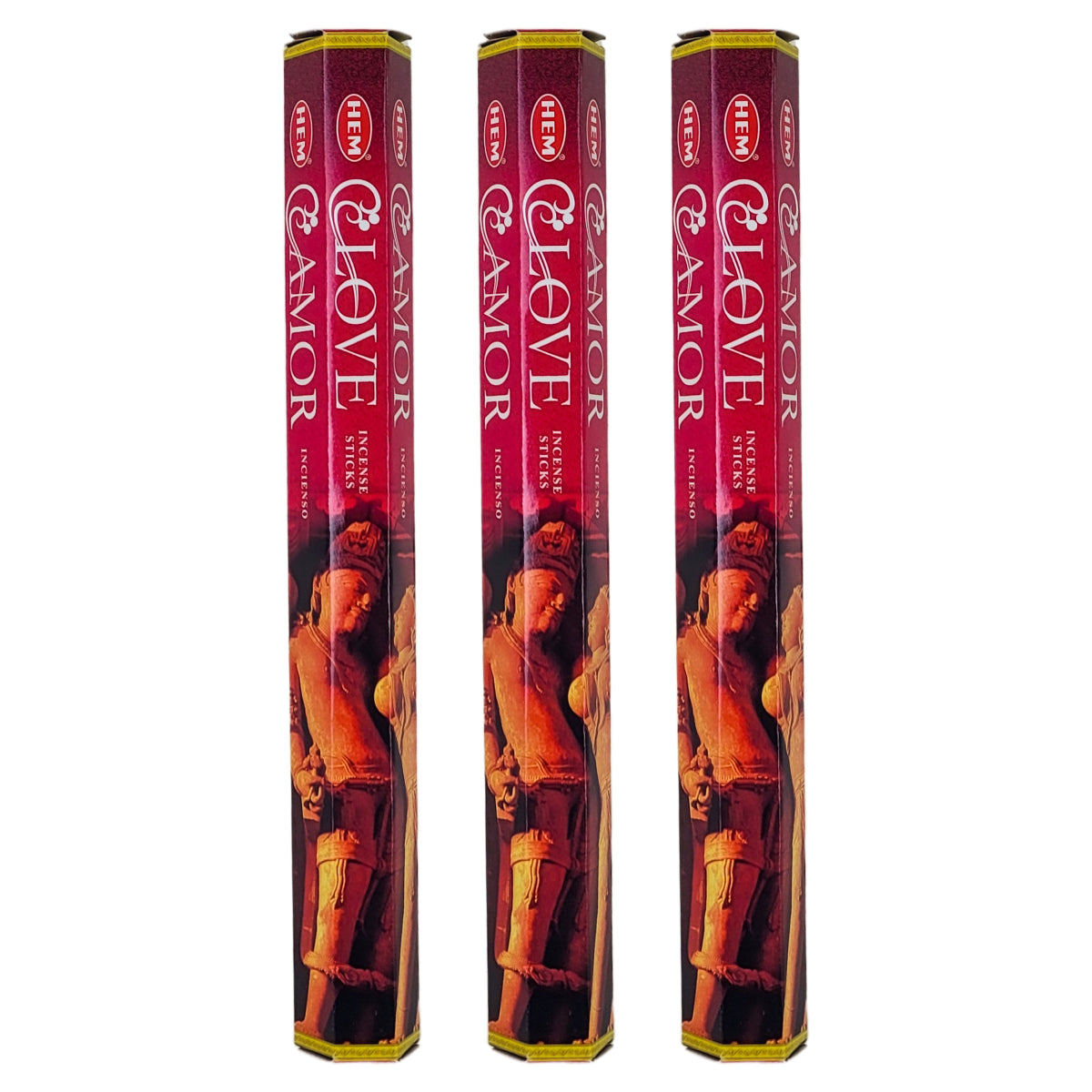 HEM Incense Sticks 20-Stick Hex Packs, Love