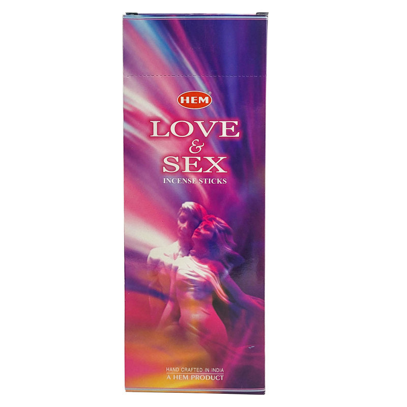 HEM Incense Sticks 20-Stick Hex Packs, Love & Sex