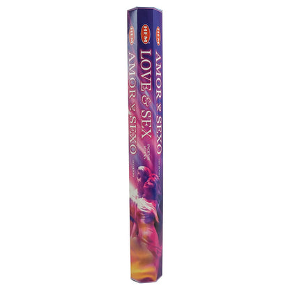 HEM Incense Sticks 20-Stick Hex Packs, Love & Sex