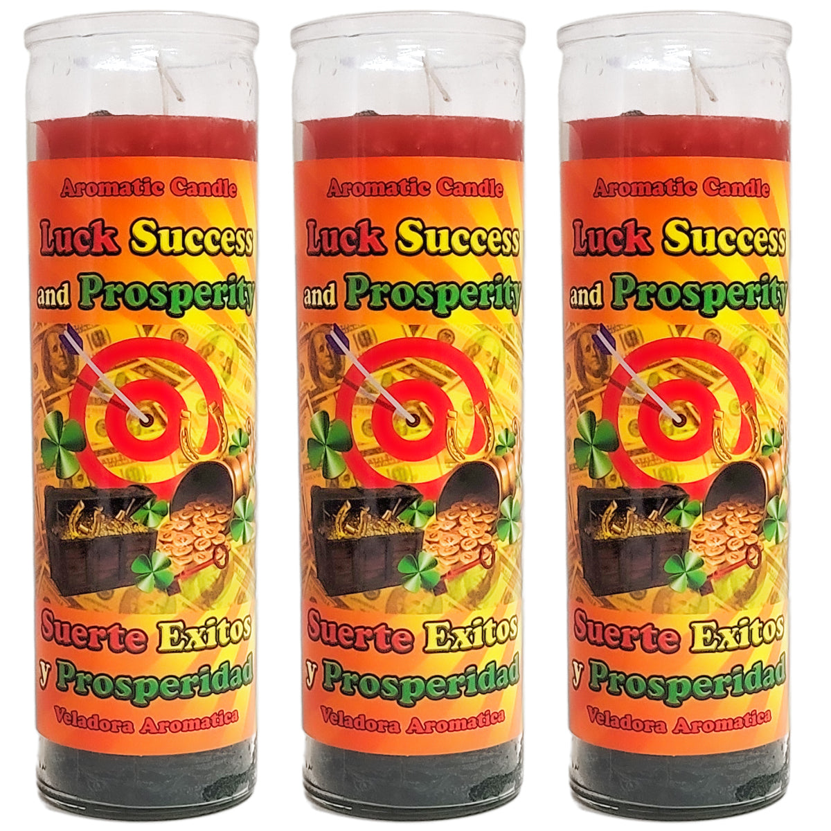 Prepared 7 Day Candle, Luck Success & Prosperity, by Mama Mojo