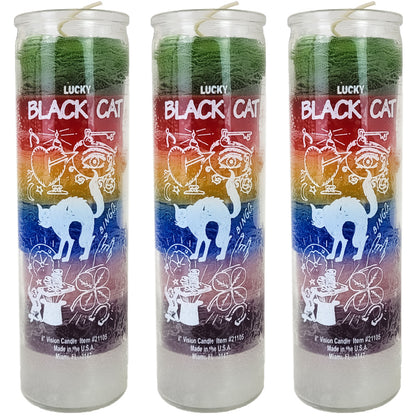 7 Day Candle, Lucky Black Cat (7 Color)