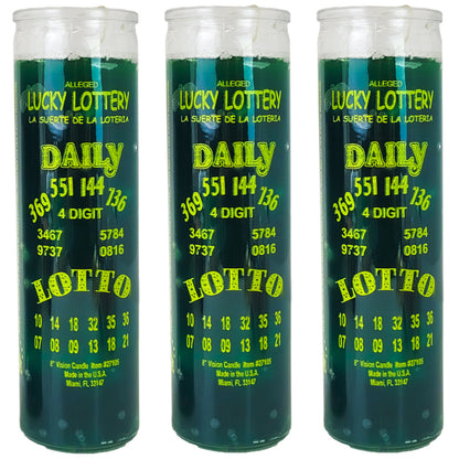 7 Day Candle, Lucky Lottery (Green)