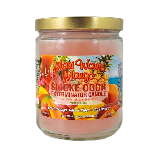 Maui Wowie Mango 4" Odor Exterminator Glass Jar Candle 13oz