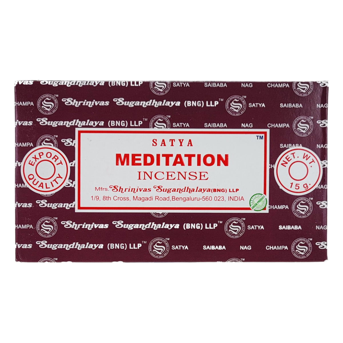 Meditation Scent Incense Sticks by Satya BNG, 15g Packs