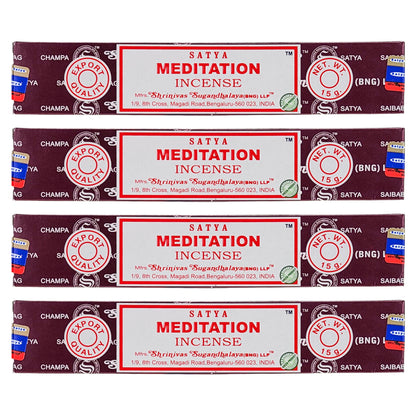 Meditation Scent Incense Sticks by Satya BNG, 15g Packs