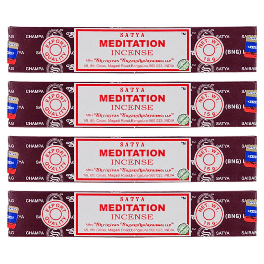 Meditation Scent Incense Sticks by Satya BNG, 15g Packs