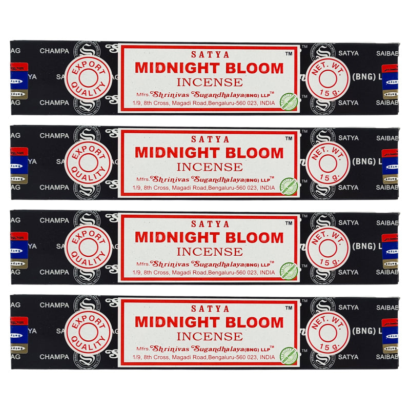 Midnight Bloom Scent Incense Sticks by Satya BNG, 15g Packs