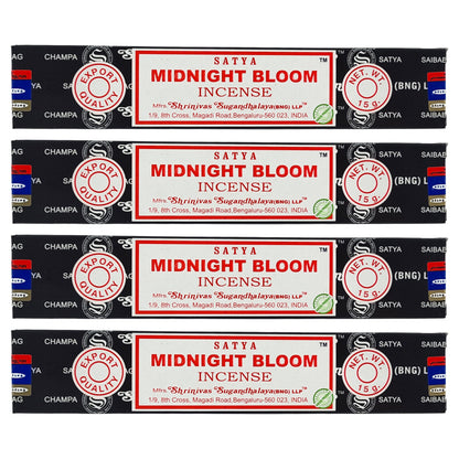 Midnight Bloom Scent Incense Sticks by Satya BNG, 15g Packs