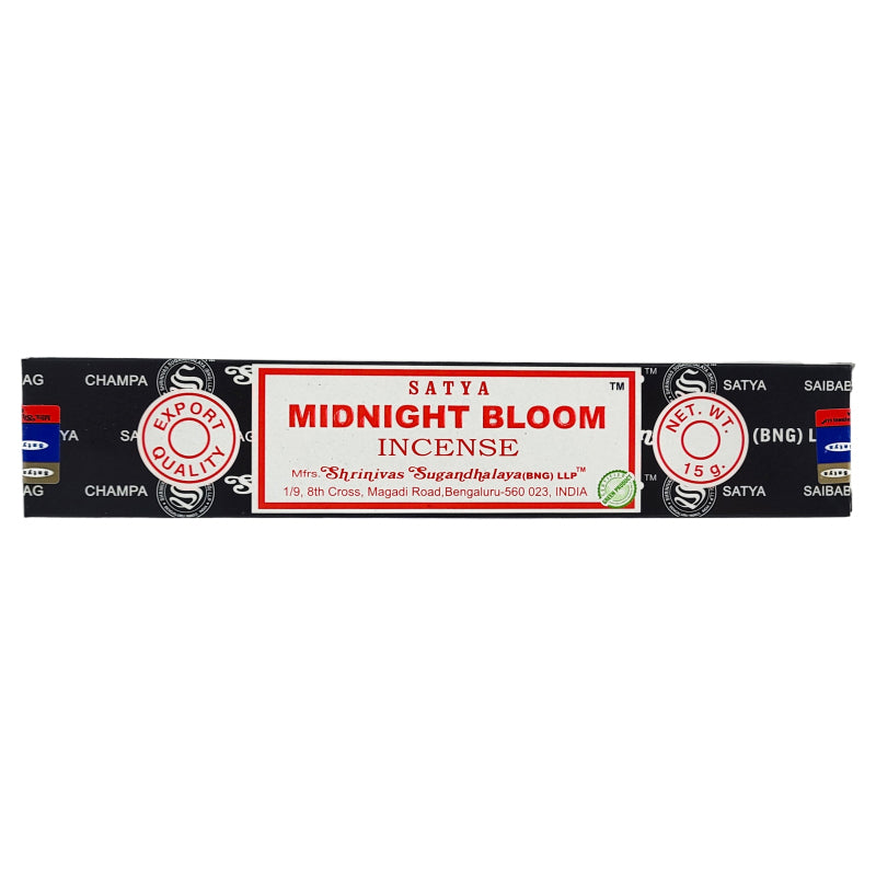 Midnight Bloom Scent Incense Sticks by Satya BNG, 15g Packs