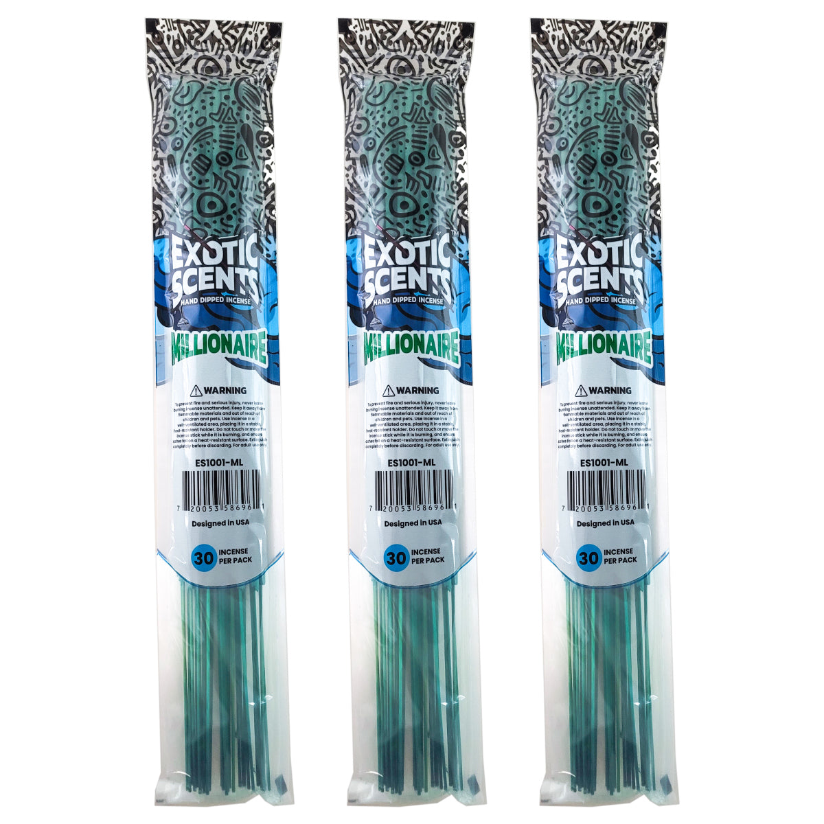 Millionaire Scent 19" Exotic Scents Jumbo Incense