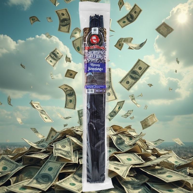 Money Blessings Scent 19" Blunt Black Jumbo Incense