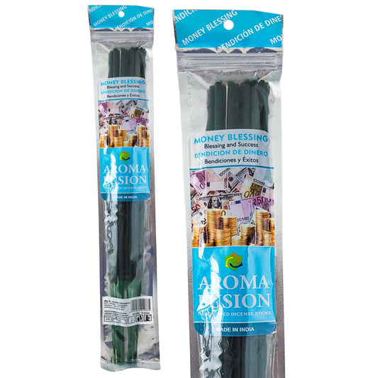 Money Blessing Scent Aroma Fusion 19" Jumbo Incense, 10-Stick Pack