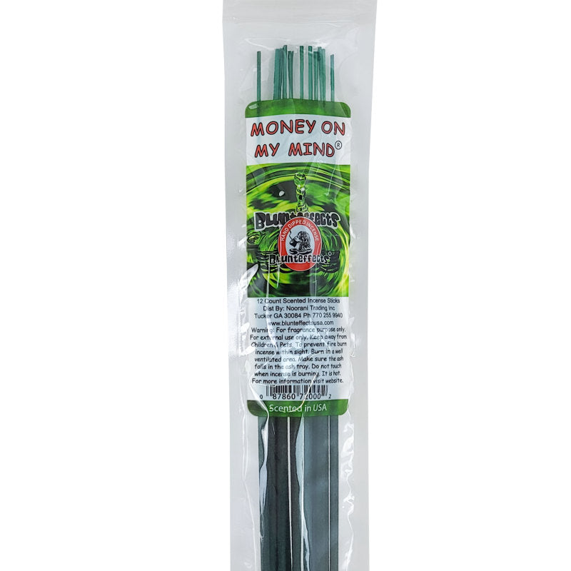 10.5" BluntEffects Incense Fragrance Wands, 12-Pack Money On My Mind Scent