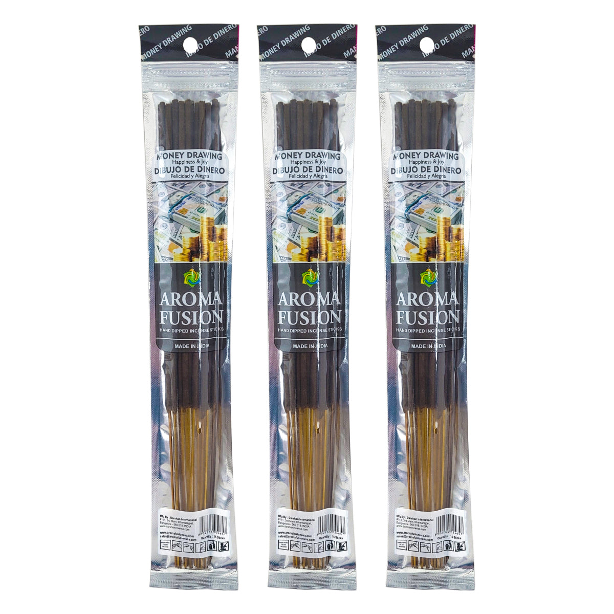 Aroma Fusion 11" Incense Sticks - Money Drawing Scent