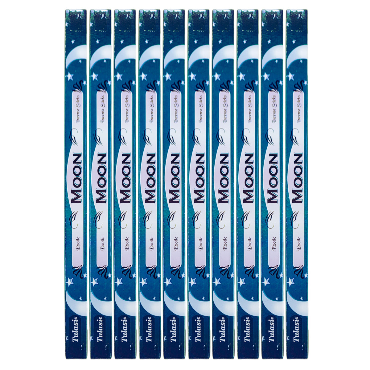 Moon Tulasi 9" Incense Sticks, 8ct Square Packs