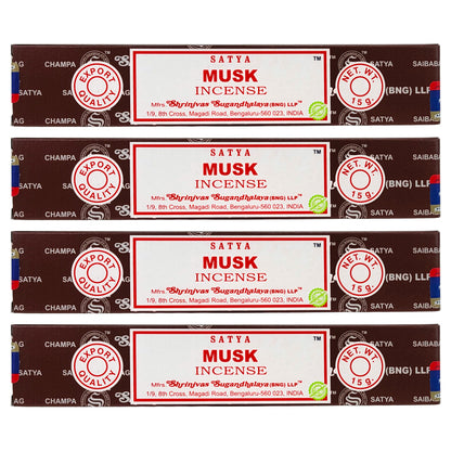 Musk Scent Incense Sticks by Satya BNG, 15g Packs