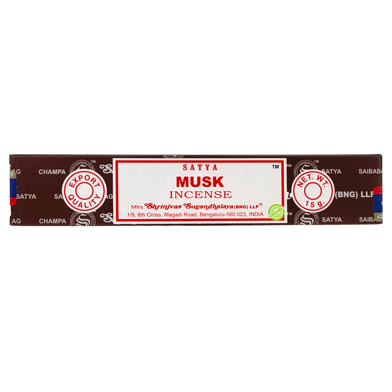 Musk Scent Incense Sticks by Satya BNG, 15g Packs