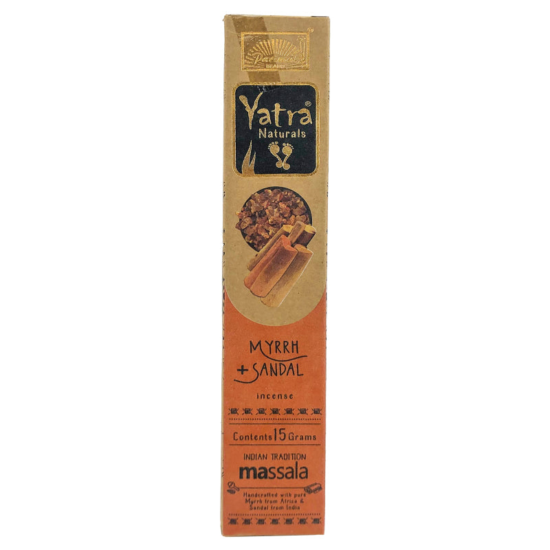Myrrh + Sandal Parimal Yatra Naturals Incense Sticks, 15g Packs