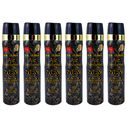 Black Scent Dry Aerosol Air Freshener Spray, 300ml, by Nabeel