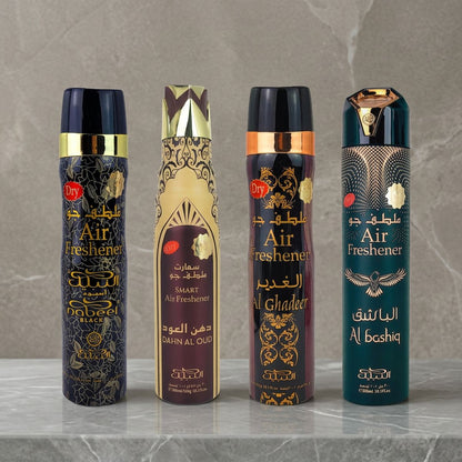 4-PACK SAMPLER #6, Nabeel 300ml Dry Aerosol Air Freshener Sprays