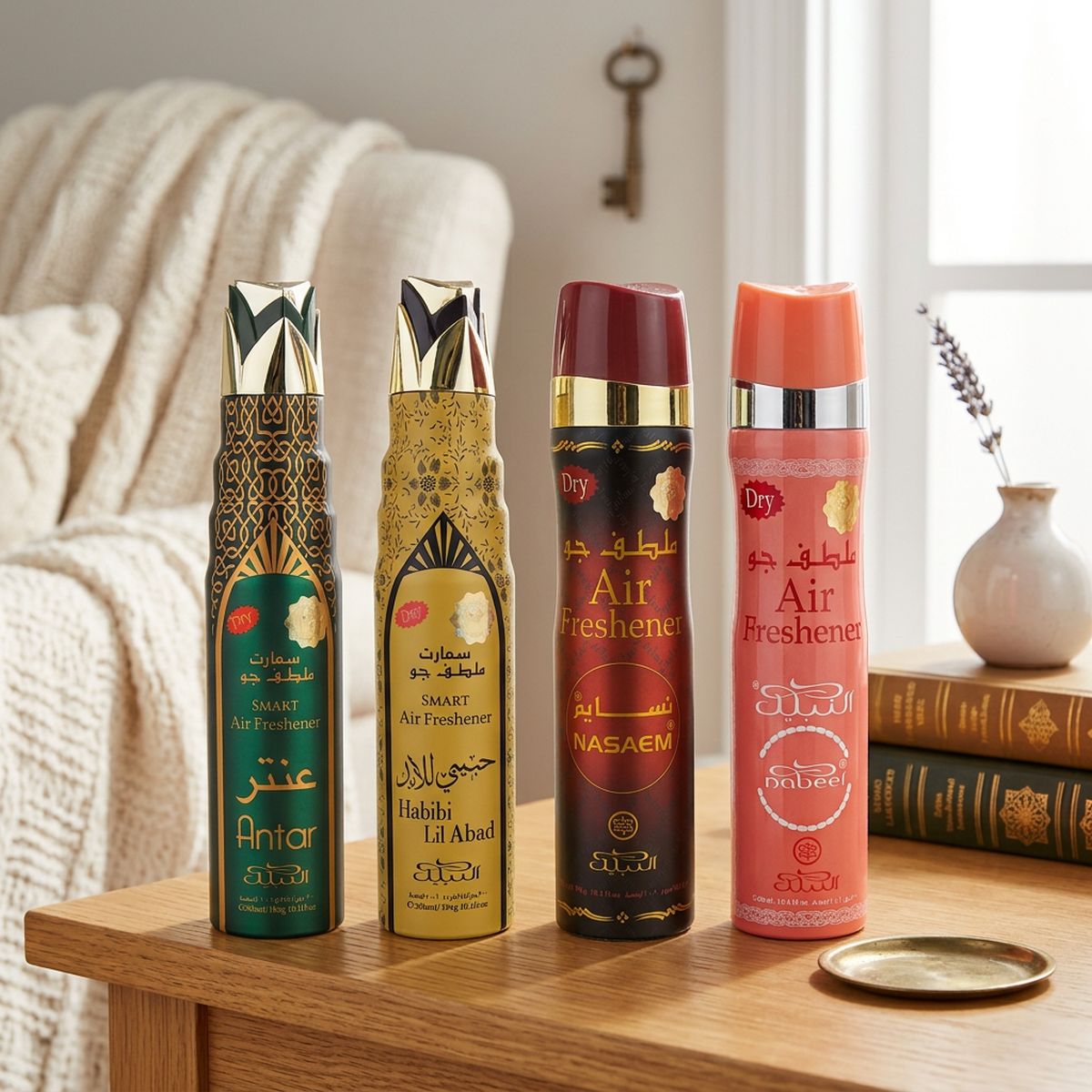 4-PACK SAMPLER #7, Nabeel 300ml Dry Aerosol Air Freshener Sprays